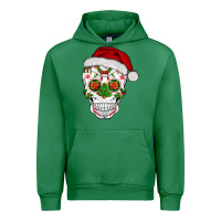Emerald sugar skull  christmas Urban Hoodie - BarkalooDesign