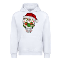 White sugar skull  christmas Urban Hoodie - BarkalooDesign
