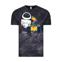 Cloud Black wall e eve christmas light wrap graphic t shirt Vintage Tee - artisFamous