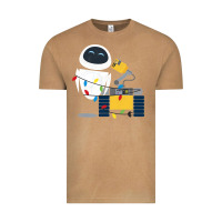 Vintage Camel wall e eve christmas light wrap graphic t shirt Vintage Tee - artisFamous