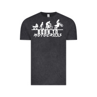 Vintage Black motocross motocicleta evolución offroad Vintage Tee - artisFamous