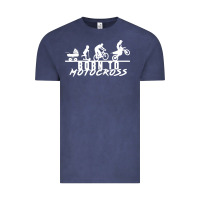 Vintage Denim motocross motocicleta evolución offroad Vintage Tee - artisFamous