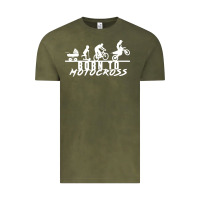 Vintage Olive motocross motocicleta evolución offroad Vintage Tee - artisFamous