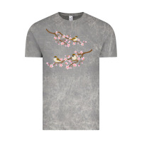 Cloud Rock cherry blossom sakura with bird Vintage Tee - artisFamous