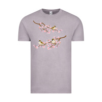 Vintage Zinc cherry blossom sakura with bird Vintage Tee - artisFamous