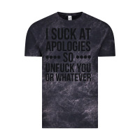 Cloud Black i suck at apologies so unfuck you or whatever swearing black Vintage Tee - artisFamous