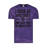 Cloud Purple i suck at apologies so unfuck you or whatever swearing black Vintage Tee - artisFamous