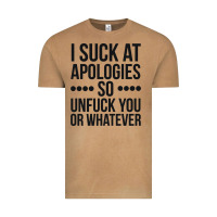 Vintage Camel i suck at apologies so unfuck you or whatever swearing black Vintage Tee - artisFamous