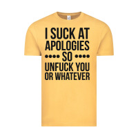 Vintage Mustard i suck at apologies so unfuck you or whatever swearing black Vintage Tee - artisFamous