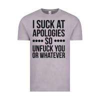 Vintage Zinc i suck at apologies so unfuck you or whatever swearing black Vintage Tee - artisFamous