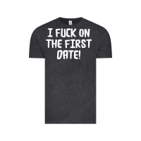 Vintage Black i f'ck on the first date Vintage Tee - artisFamous