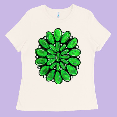 Green Gemstone Ladies Tee Designed By Ranaportraitstore