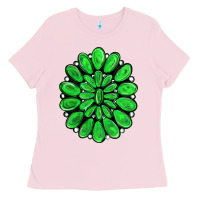Bubblegum Pink green gemstone Ladies Tee - RanaPortraitStore