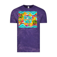 Cloud Purple summer Vintage Tee - NancyCooperArtShop