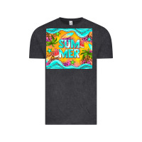 Vintage Black summer Vintage Tee - NancyCooperArtShop