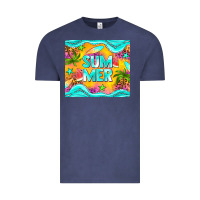 Vintage Denim summer Vintage Tee - NancyCooperArtShop