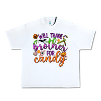 White Will Trade Brother for Candy Urban Heavy Tee - texasbilliewilder