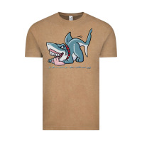 Vintage Coffee Sharkdog Sticker Vintage Tee - artisFamous