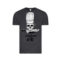 Vintage Black bourdain cook free or die Vintage Tee - artisFamous