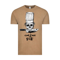 Vintage Coffee bourdain cook free or die Vintage Tee - artisFamous