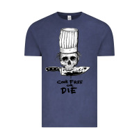 Vintage Denim bourdain cook free or die Vintage Tee - artisFamous
