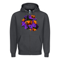 Smoke halloween pumpkin patch  1 Zipper Hoodie - BundleAndBundleShop