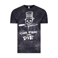 Cloud Black bourdain cook free or die Vintage Tee - artisFamous