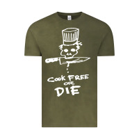 Vintage Olive bourdain cook free or die Vintage Tee - artisFamous