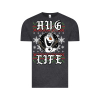 Vintage Black fro.zen o.l.a.f hug life ugly christmas sweater style shirt Vintage Tee - artisFamous