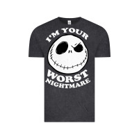 Vintage Black j.a.c.k  skel.ling.ton  worst nightmare t shirt Vintage Tee - artisFamous