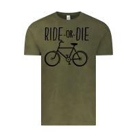 Vintage Olive ride or die bicycle Vintage Tee - artisFamous