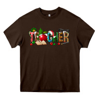 Chocolate Brown christmas teacher Heavy Core Tee - NancyCooperArtShop