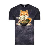 Cloud Black shiba inu dog ramen Vintage Tee - artisFamous
