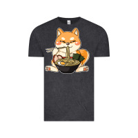Vintage Black shiba inu dog ramen Vintage Tee - artisFamous
