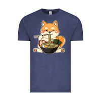 Vintage Denim shiba inu dog ramen Vintage Tee - artisFamous