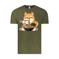 Vintage Olive shiba inu dog ramen Vintage Tee - artisFamous