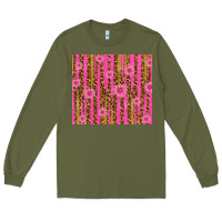 Army Green glitter pink stripe leopard pattern with flowers Long Sleeve Tee - TumblerDesignByShophia