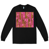 Black glitter pink stripe leopard pattern with flowers Long Sleeve Tee - TumblerDesignByShophia