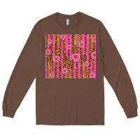 Chestnut glitter pink stripe leopard pattern with flowers Long Sleeve Tee - TumblerDesignByShophia