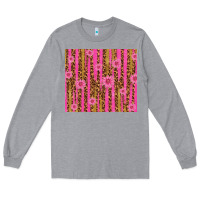 Heather Grey glitter pink stripe leopard pattern with flowers Long Sleeve Tee - TumblerDesignByShophia