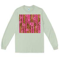 Matcha glitter pink stripe leopard pattern with flowers Long Sleeve Tee - TumblerDesignByShophia