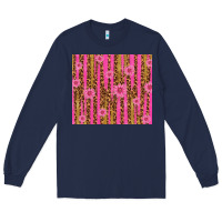 Navy glitter pink stripe leopard pattern with flowers Long Sleeve Tee - TumblerDesignByShophia