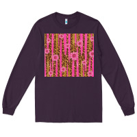 Plum glitter pink stripe leopard pattern with flowers Long Sleeve Tee - TumblerDesignByShophia