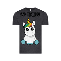 Vintage Black so manly funny unicorn Vintage Tee - artisFamous