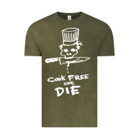 Vintage Olive bourdain cook free or die Vintage Tee - artisFamous