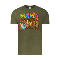 Vintage Olive mama bear summer Vintage Tee - RanaPortraitStore