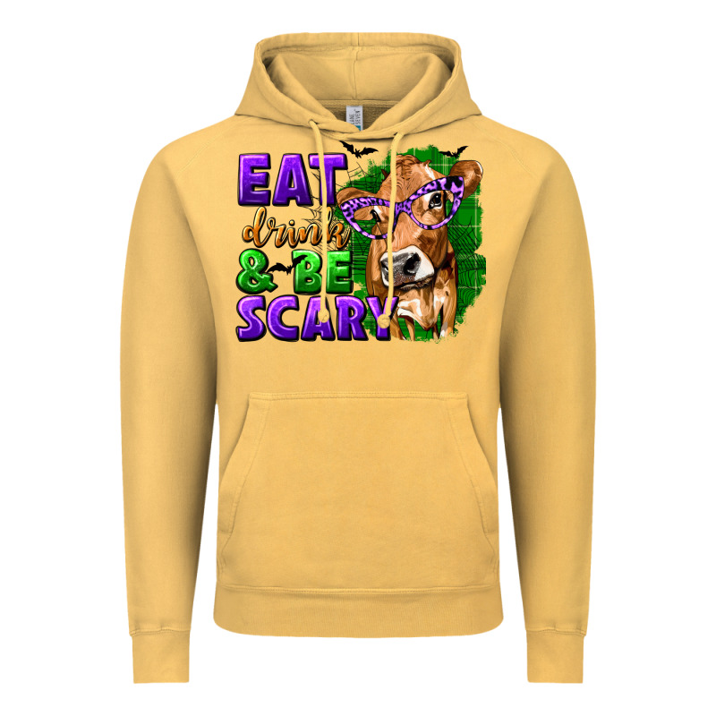 Eat Drink And Be Scary With Halloween Vintage Hoodie by texasbilliewilder | Teevron