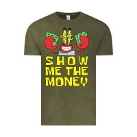 Vintage Olive mr krabs show me the money Vintage Tee - artisFamous