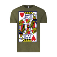 Vintage Olive king of hearts Vintage Tee - artisFamous