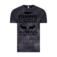 Cloud Black funny fishing and hunting Vintage Tee - artisFamous